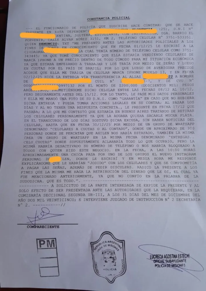 Joven es investigada por una presunta estafa millonaria por venta de ...